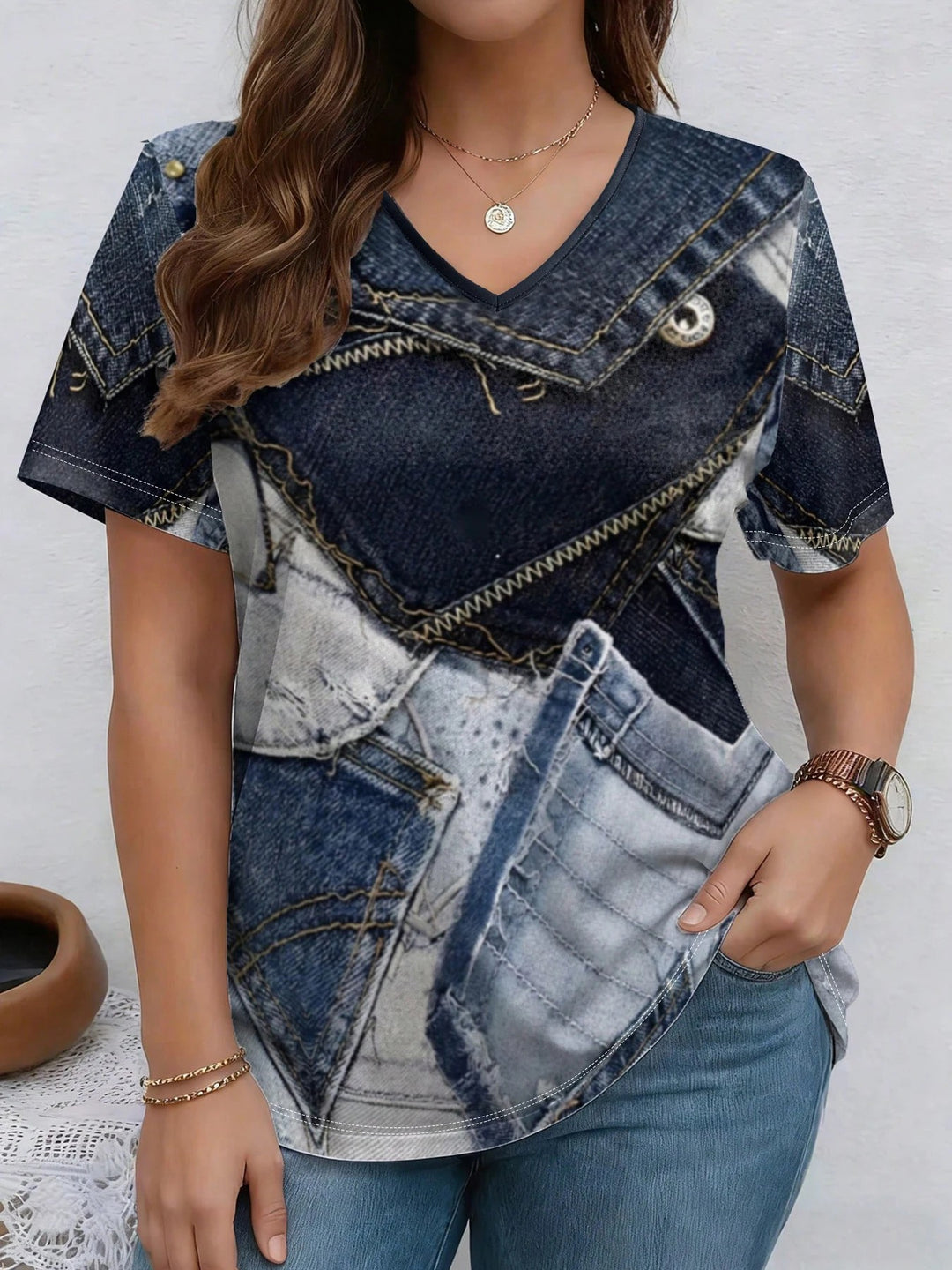 Patchina Denim Tee