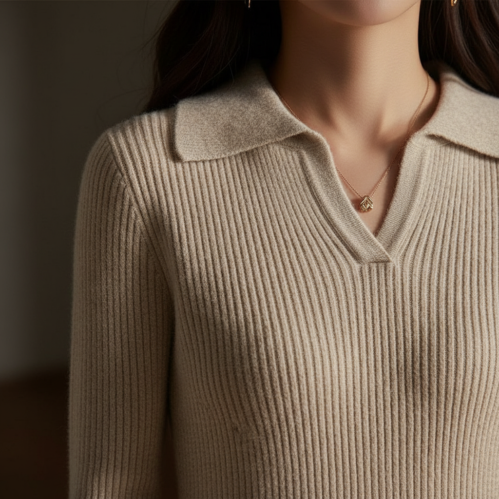 Columnar Wool Johnny Dress