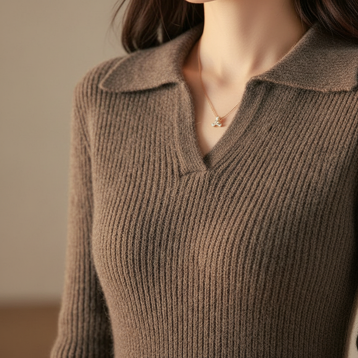 Columnar Wool Johnny Dress
