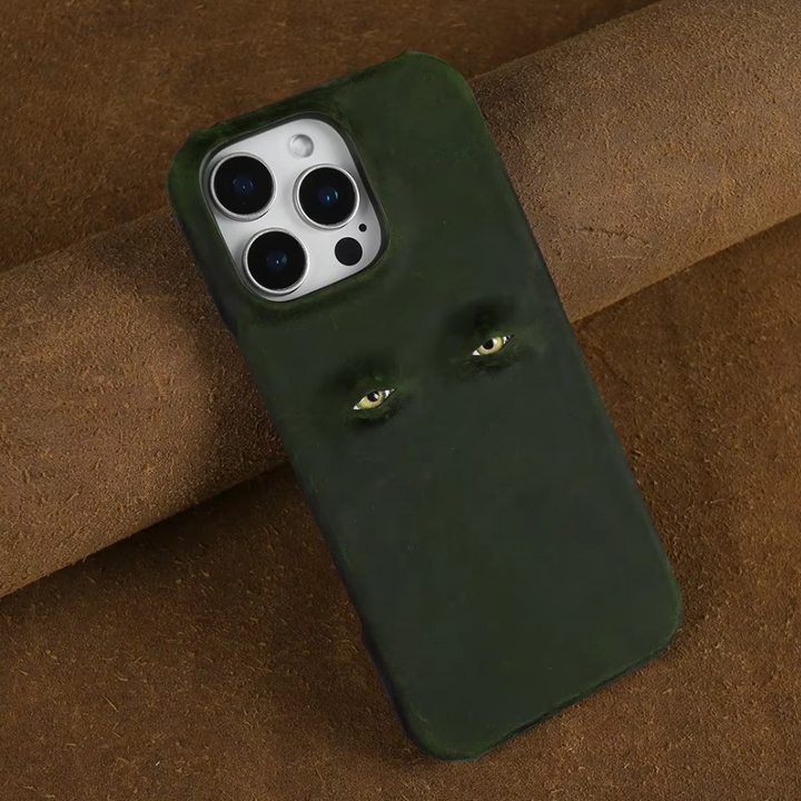 Glaring Gaze Leather iPhone Case