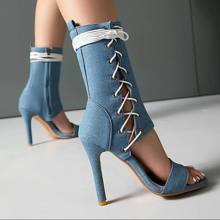 Corset Lace-Up Heels