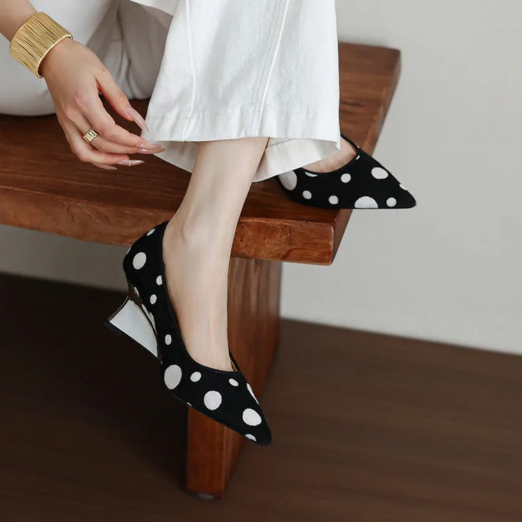 Domino Wedge Pumps