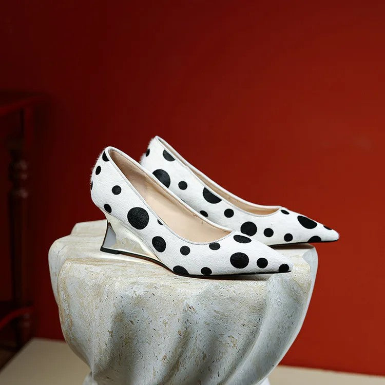 Domino Wedge Pumps