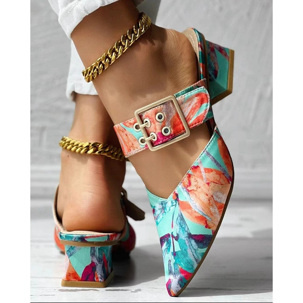 Pastel Pointed Mules