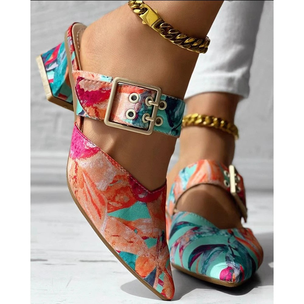 Pastel Pointed Mules