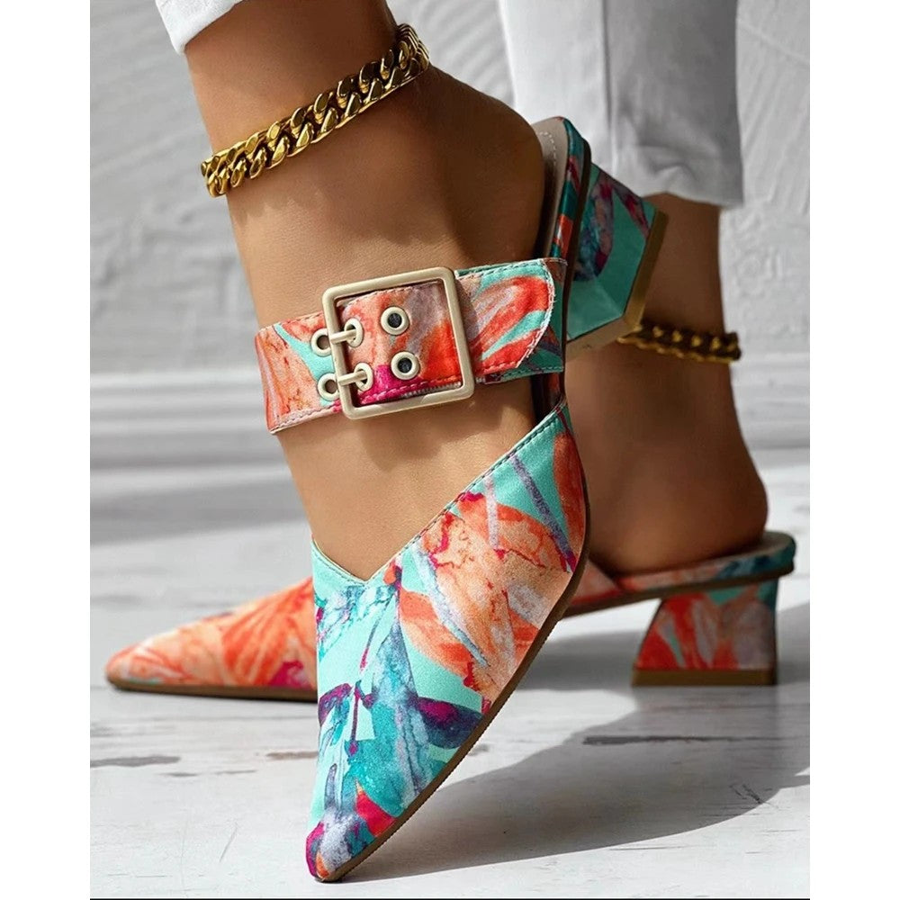 Pastel Pointed Mules