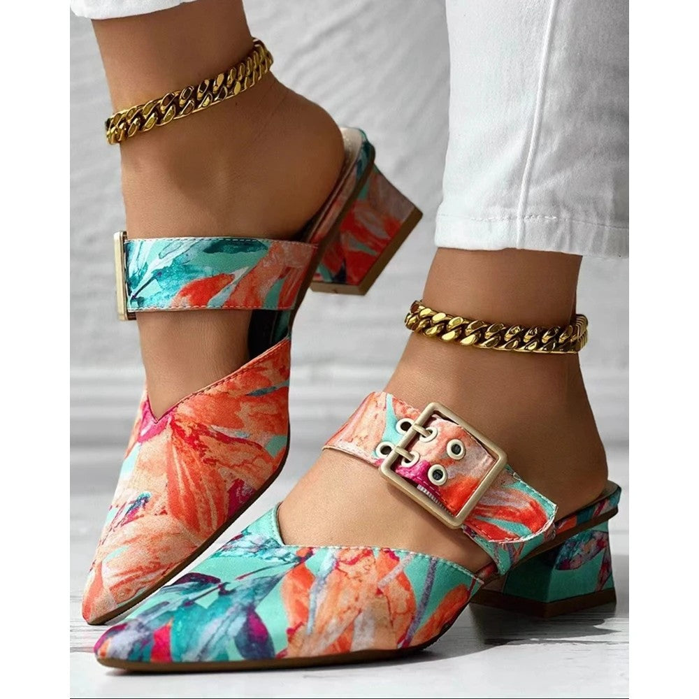 Pastel Pointed Mules