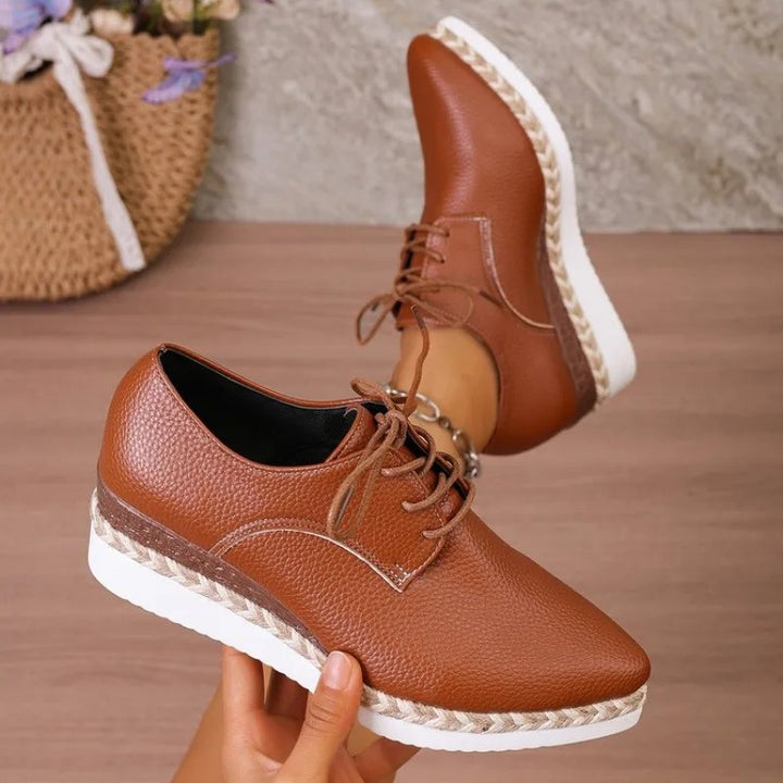 Espadrille Lace-Up Wedges