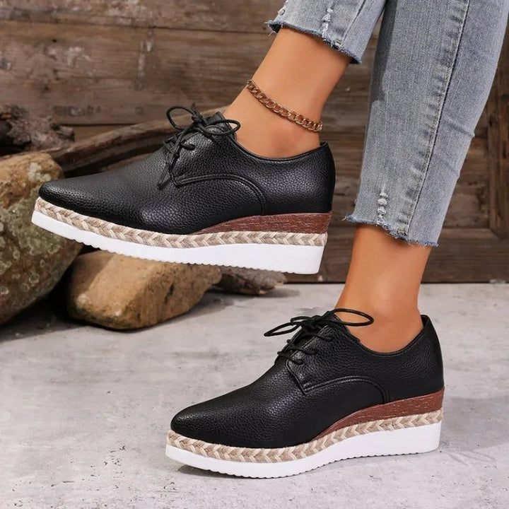 Espadrille Lace-Up Wedges