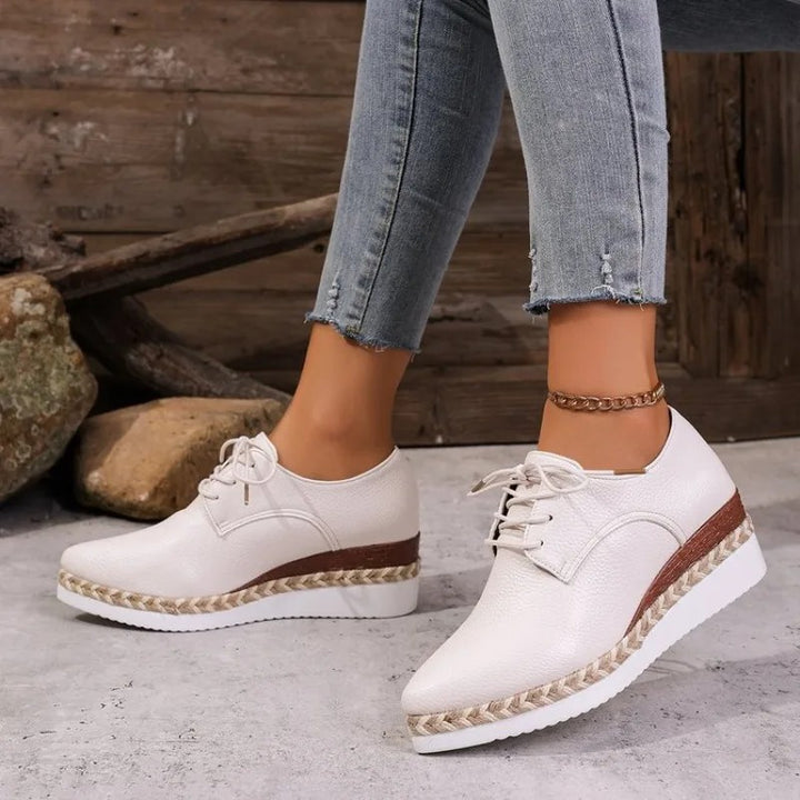 Espadrille Lace-Up Wedges