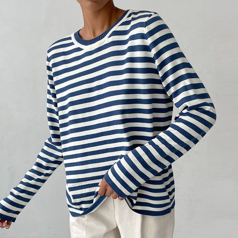 Marina Striped Crewneck Top