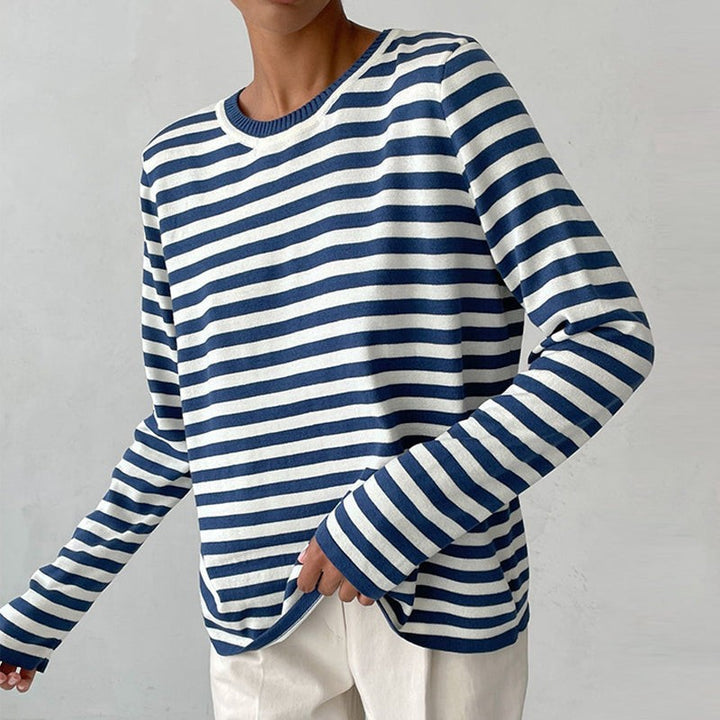 Marina Striped Crewneck Top