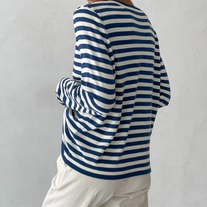 Marina Striped Crewneck Top