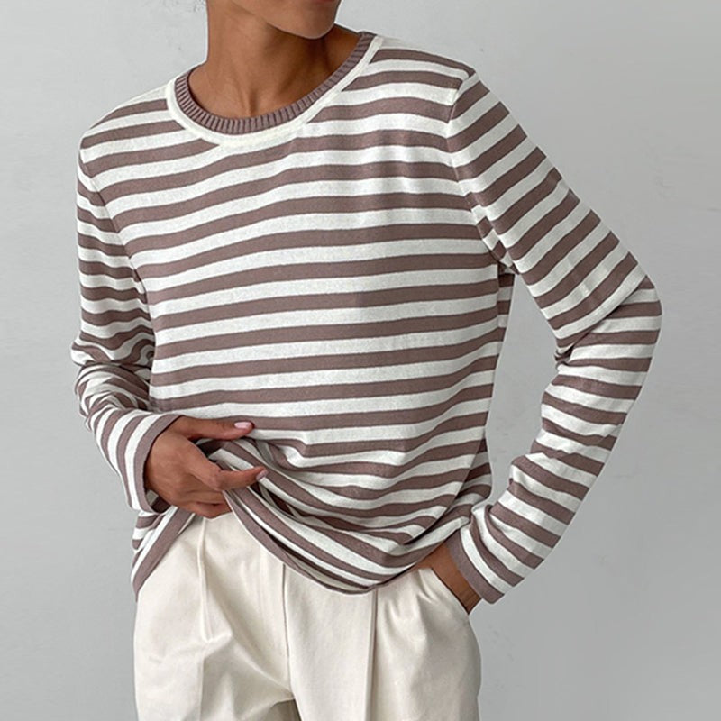 Marina Striped Crewneck Top