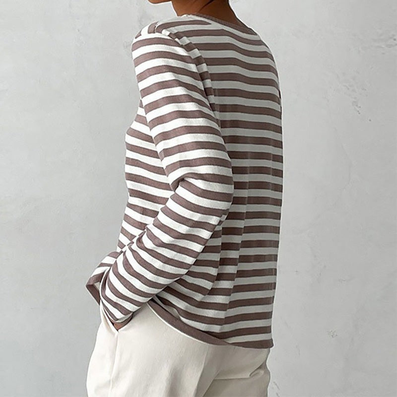 Marina Striped Crewneck Top