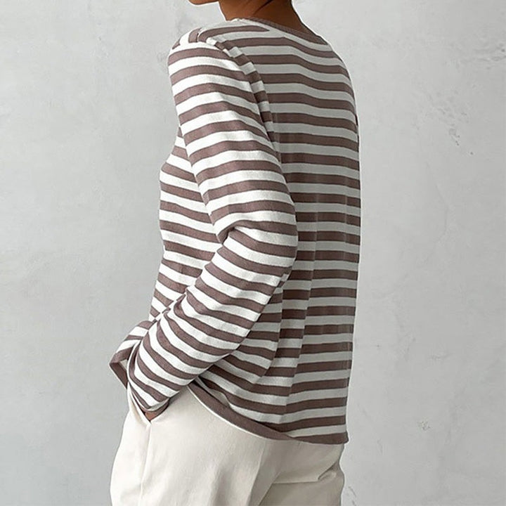 Marina Striped Crewneck Top