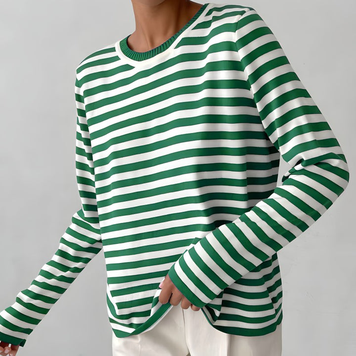 Marina Striped Crewneck Top