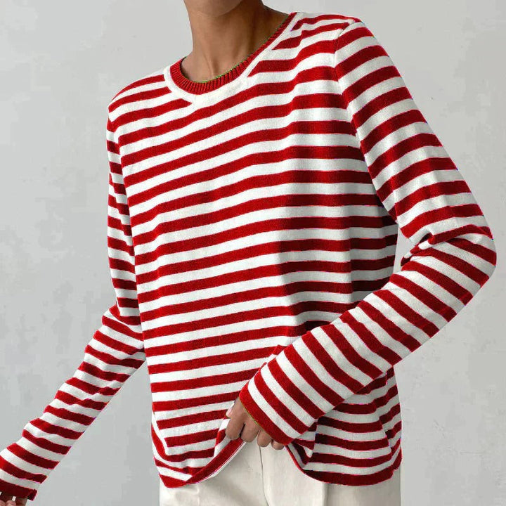 Marina Striped Crewneck Top