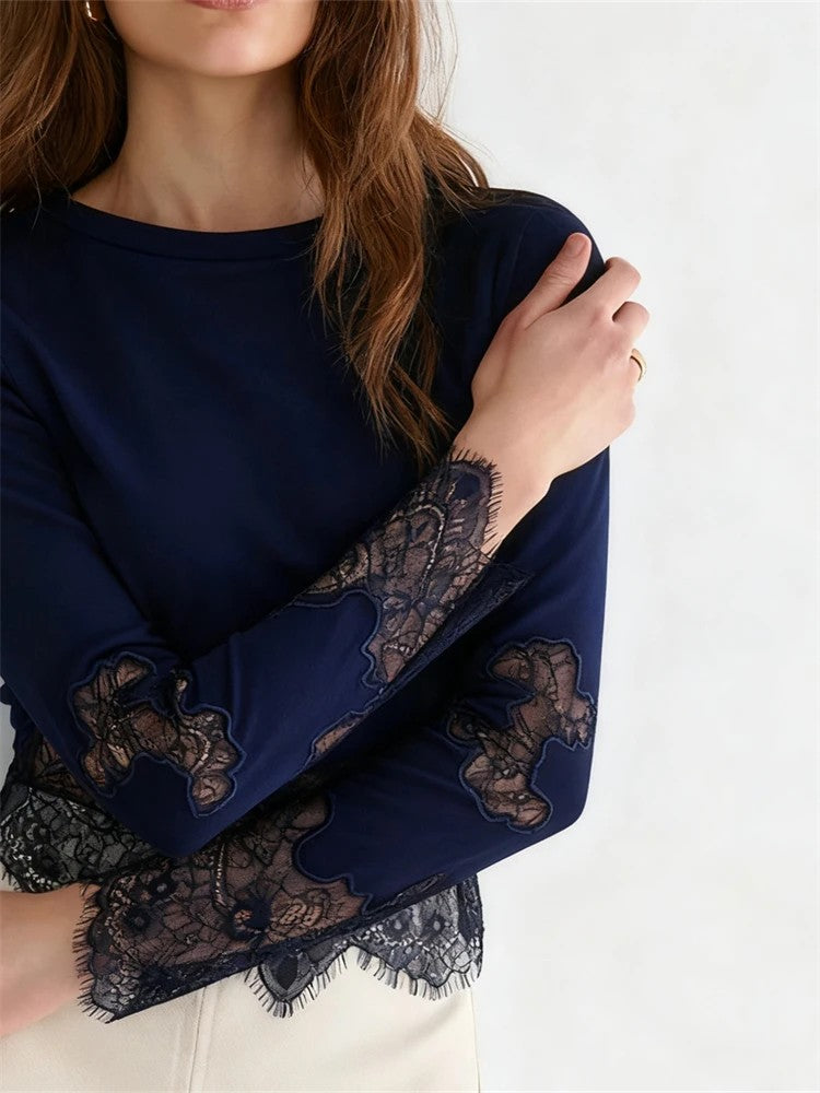 Elise Scalloped-Hem Top