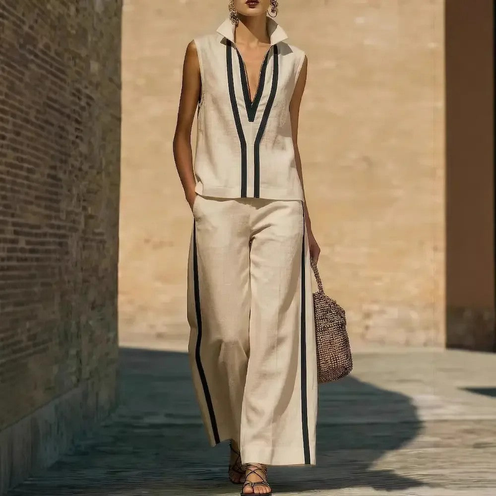 Striscia Linen Set