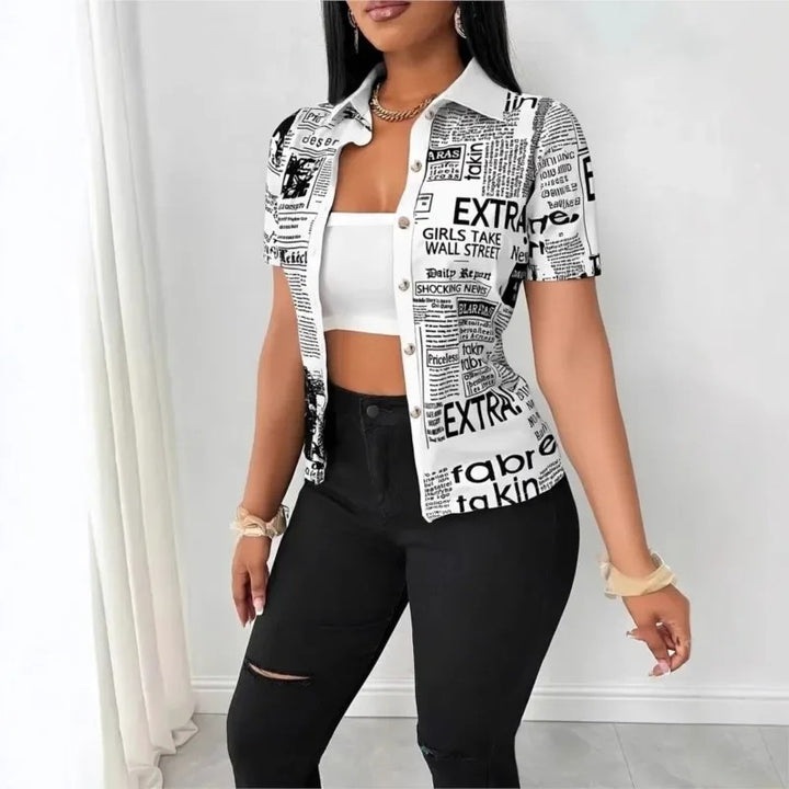 Tabloid Newsprint Shirt