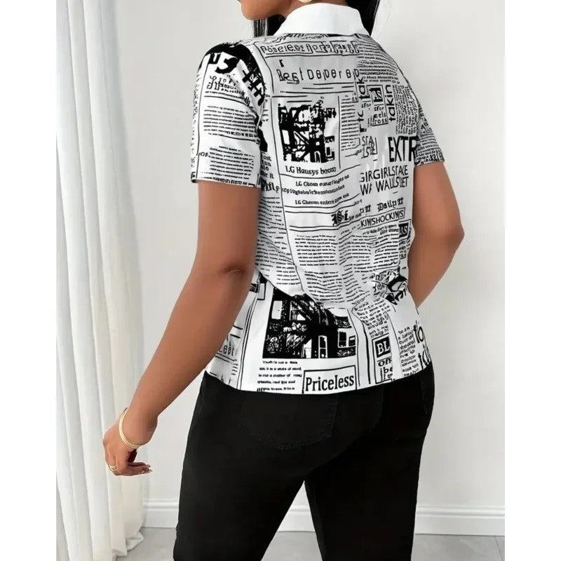 Tabloid Newsprint Shirt