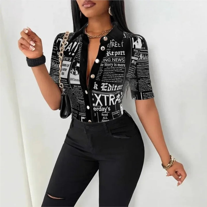 Tabloid Newsprint Shirt