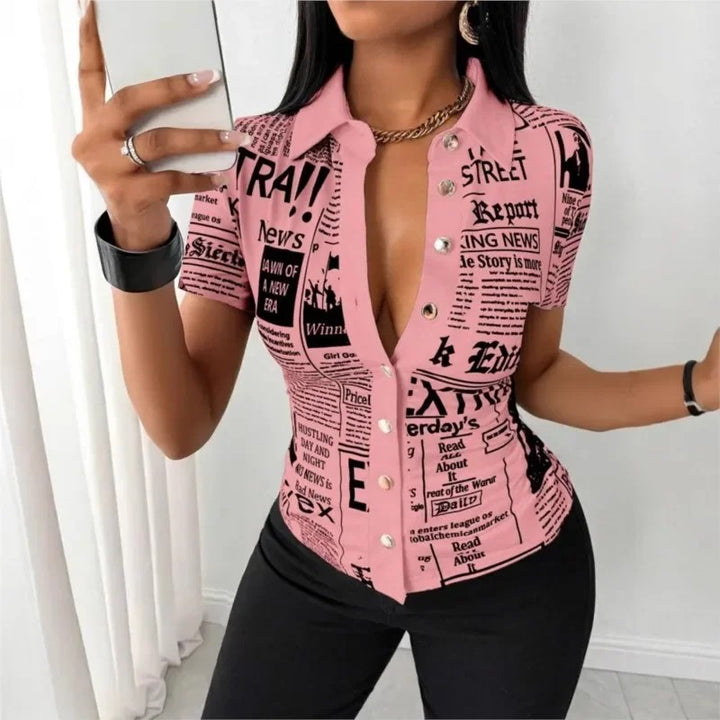 Tabloid Newsprint Shirt