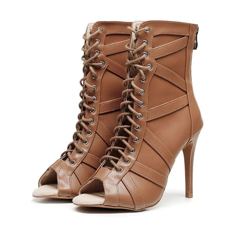 Ravella Peep-Toe Boots