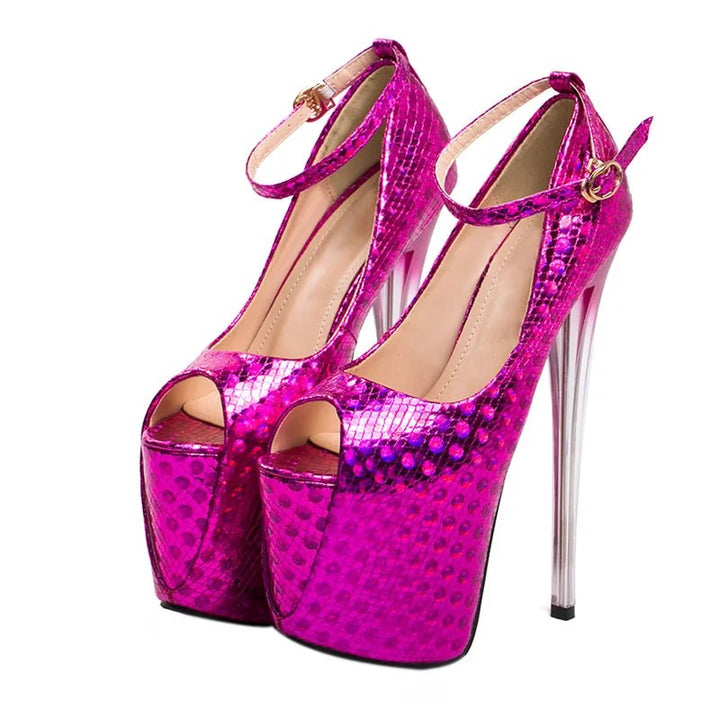 Marea Peep-Toe Stilettos