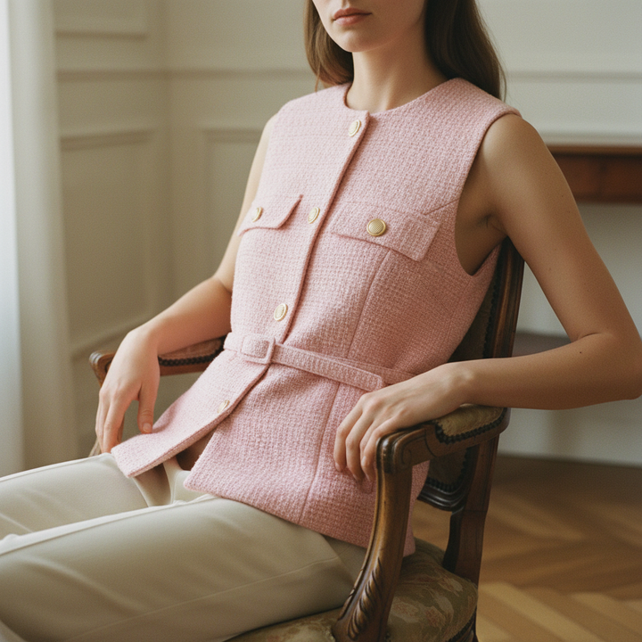 Delphine Tweed Vest