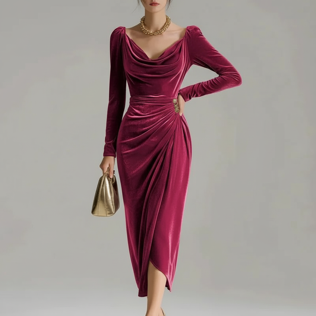 Elysian Ruched Midi Dress