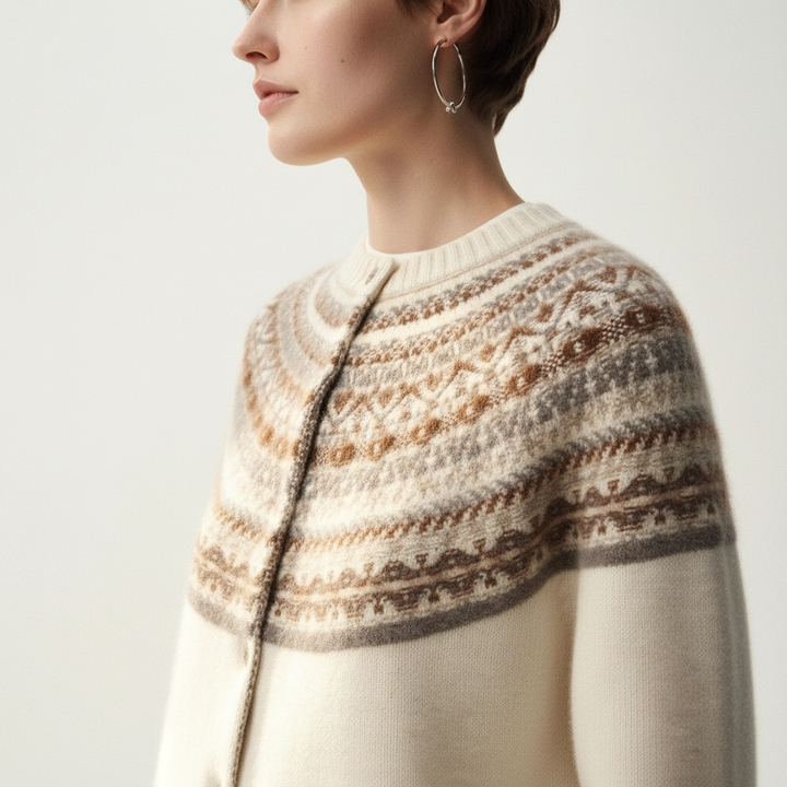 Fair Isle 100% Merino Cardigan