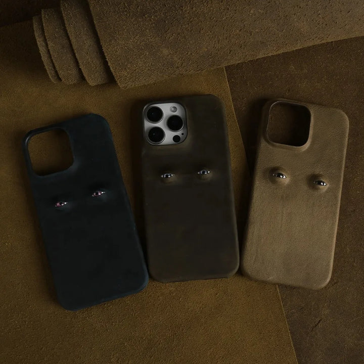 Glaring Gaze Leather iPhone Case