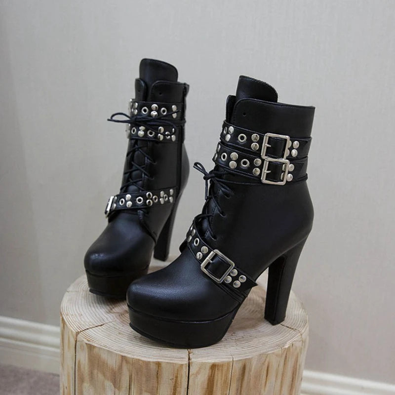 Valeria Stud Platform Boots