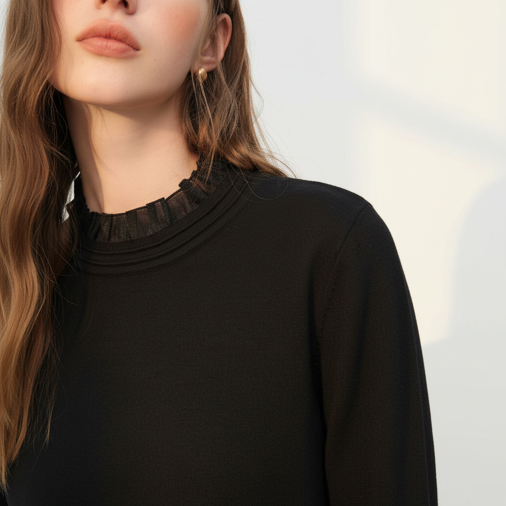 Roselle Wool Mock Neck