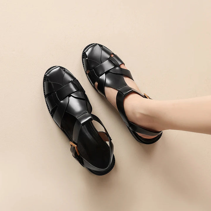 Bruna Caged Leather Sandals