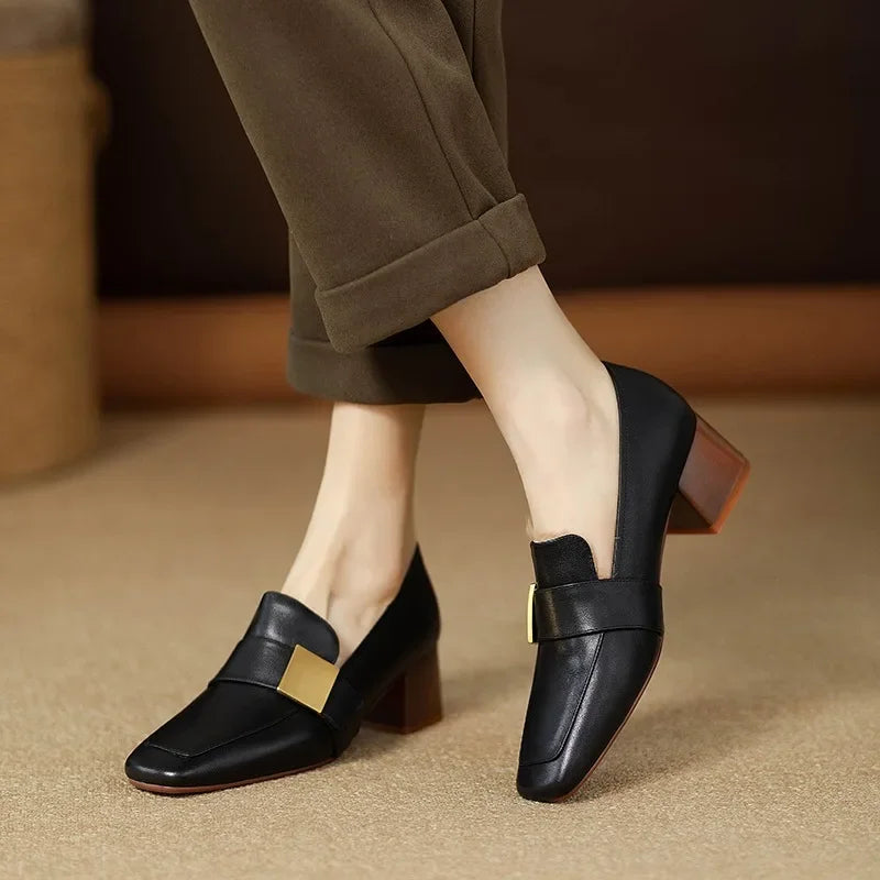 Maren Gold Bar Pumps