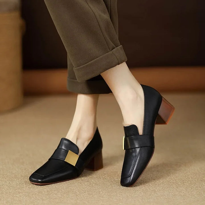 Maren Gold Bar Pumps