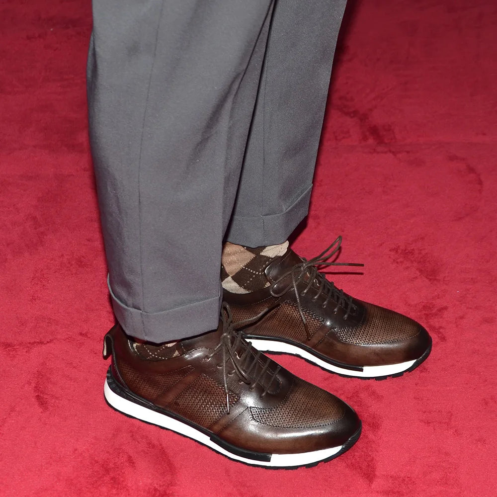 Firenze Woven Leather Sneakers