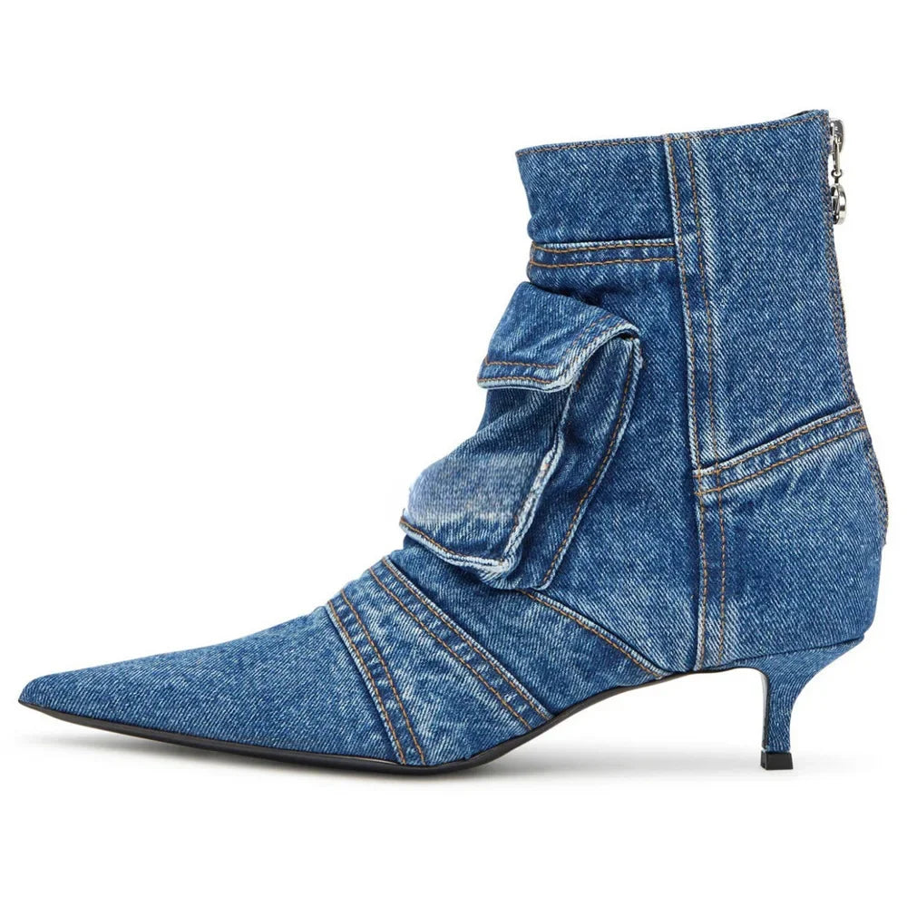 Stonewash Kitten Boots