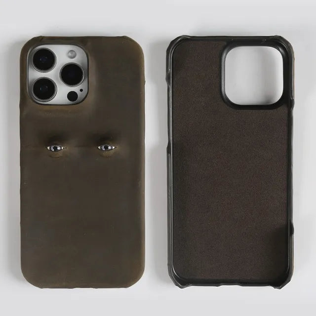 Glaring Gaze Leather iPhone Case