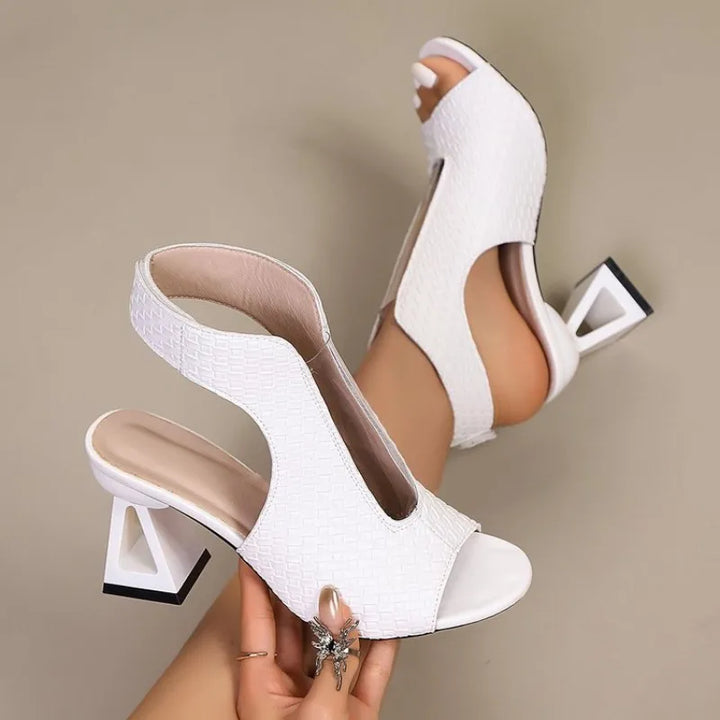 Intrecciato Peep-Toe Heels