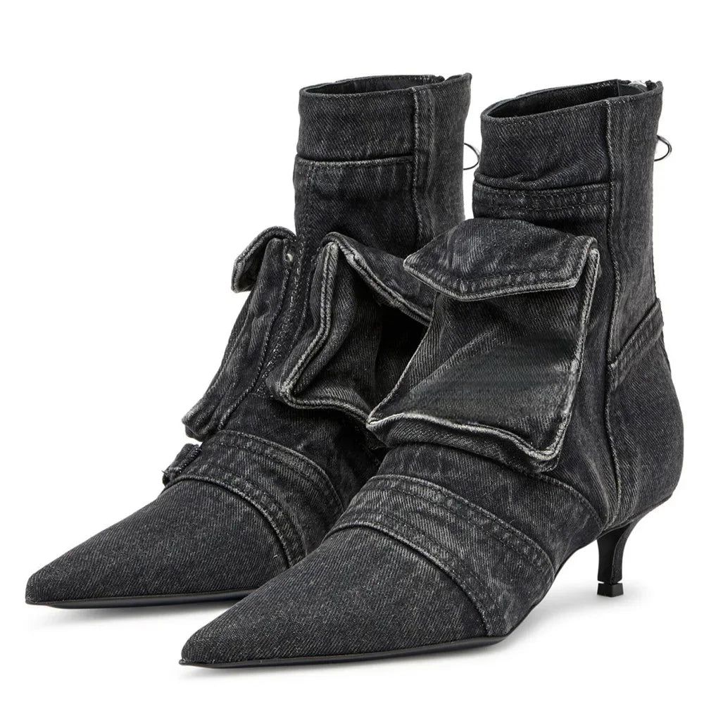 Stonewash Kitten Boots