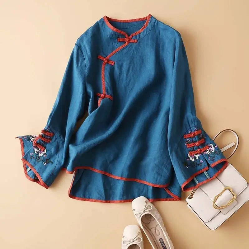 Jadefield Linen Blouse