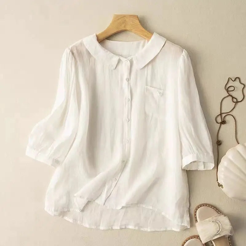 Marigold Linen Blouse