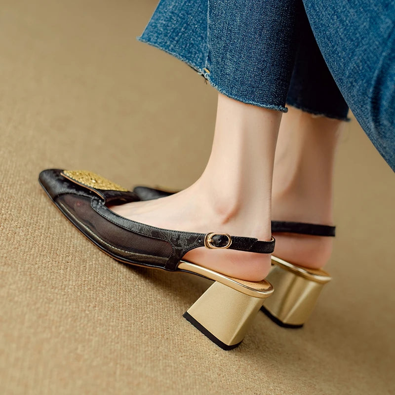 Veronese Mesh Slingbacks