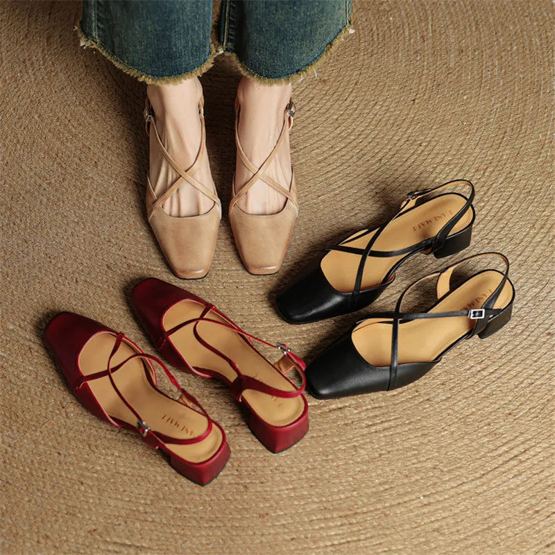 Averra Leather Slingbacks