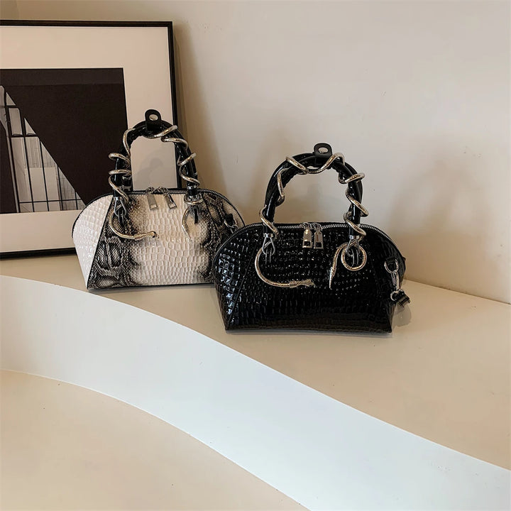 Python Crest Handbag