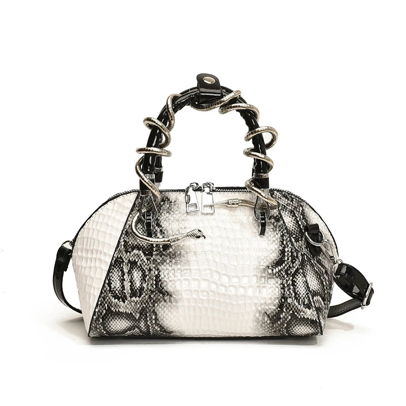 Python Crest Handbag